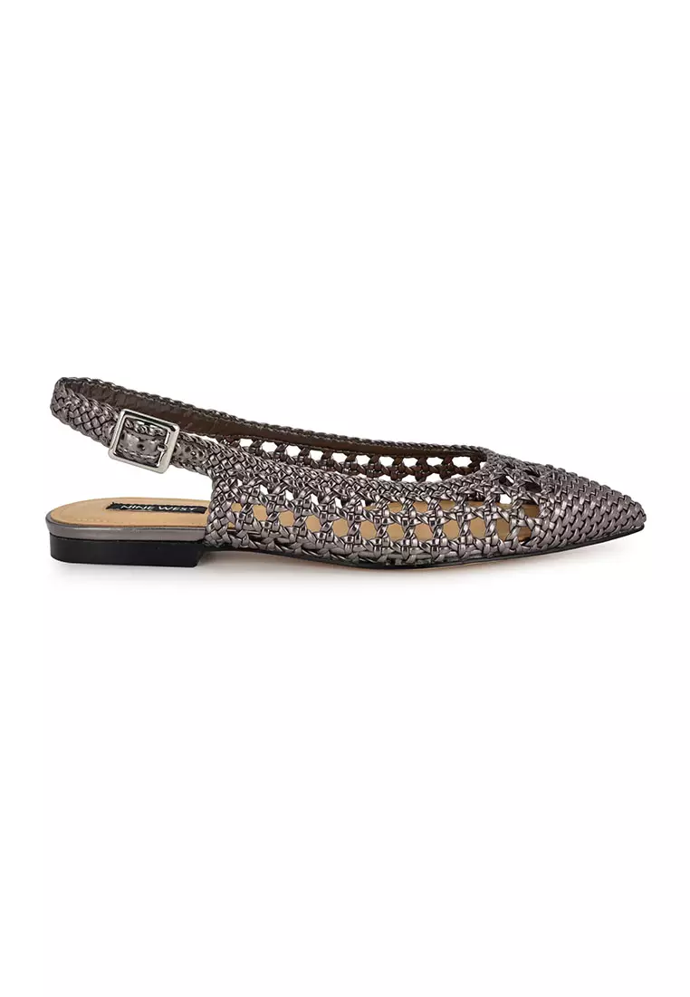 Discount on Nine West  shoes - SKU: Soel2 Flat Dress Sandal Silver Gray