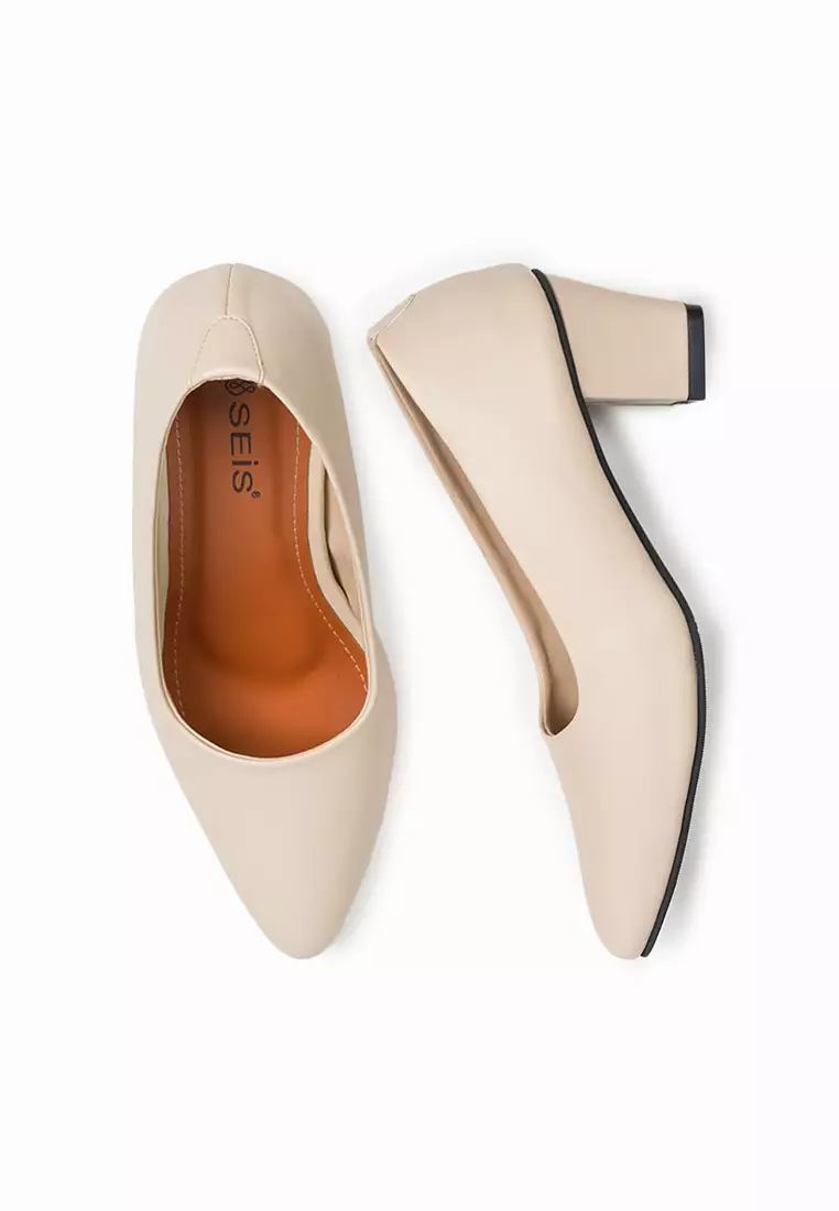 Seis Viola Sepatu Heels Wanita 5 Cm-CREAM