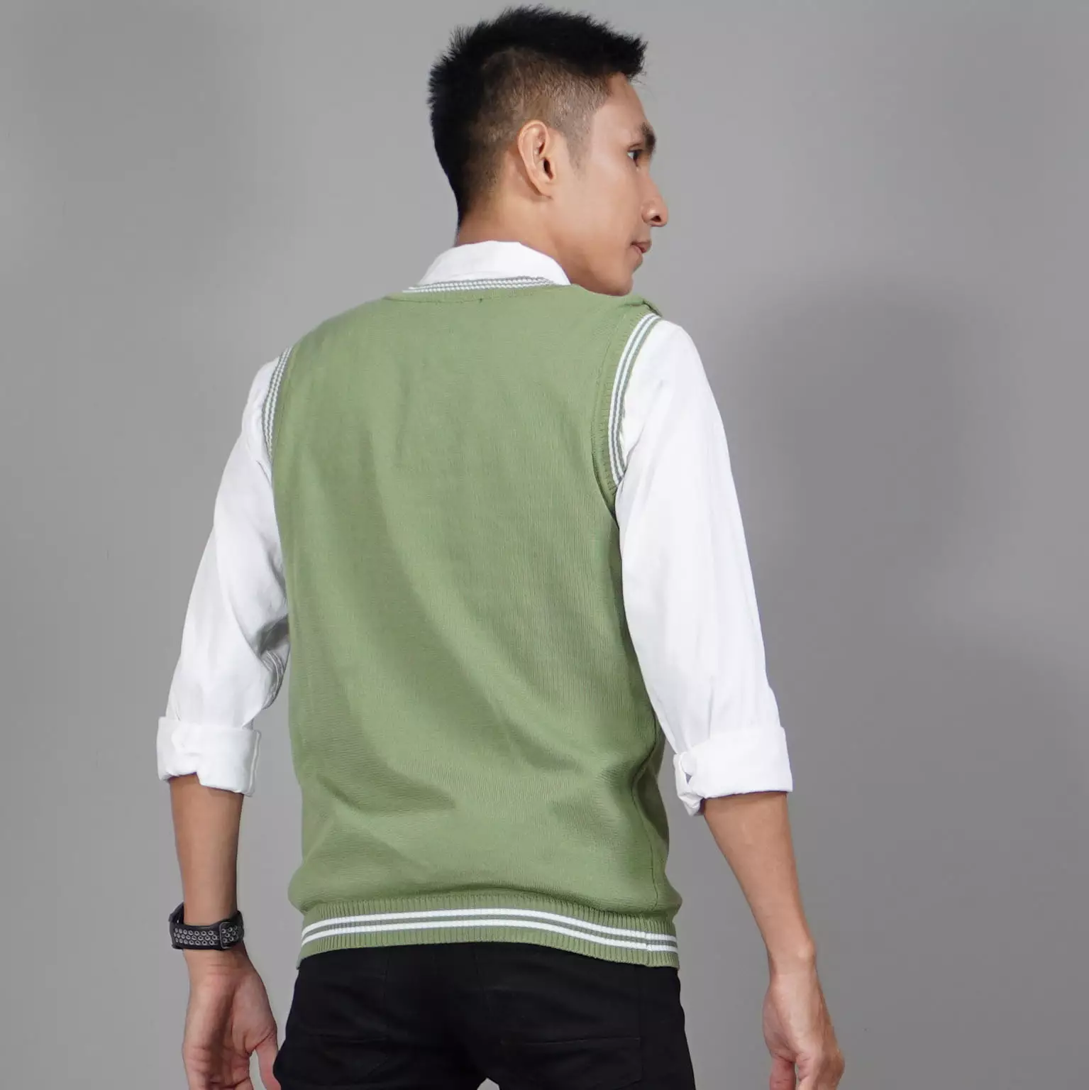 Men's Knit Outer Vest List Knit Vest Korean Style For Men - MINT