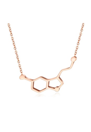 Air Jewellery gold Luxurious Pamine Molecule Necklace In Rose Gold C191EACF05D6C8GS_1