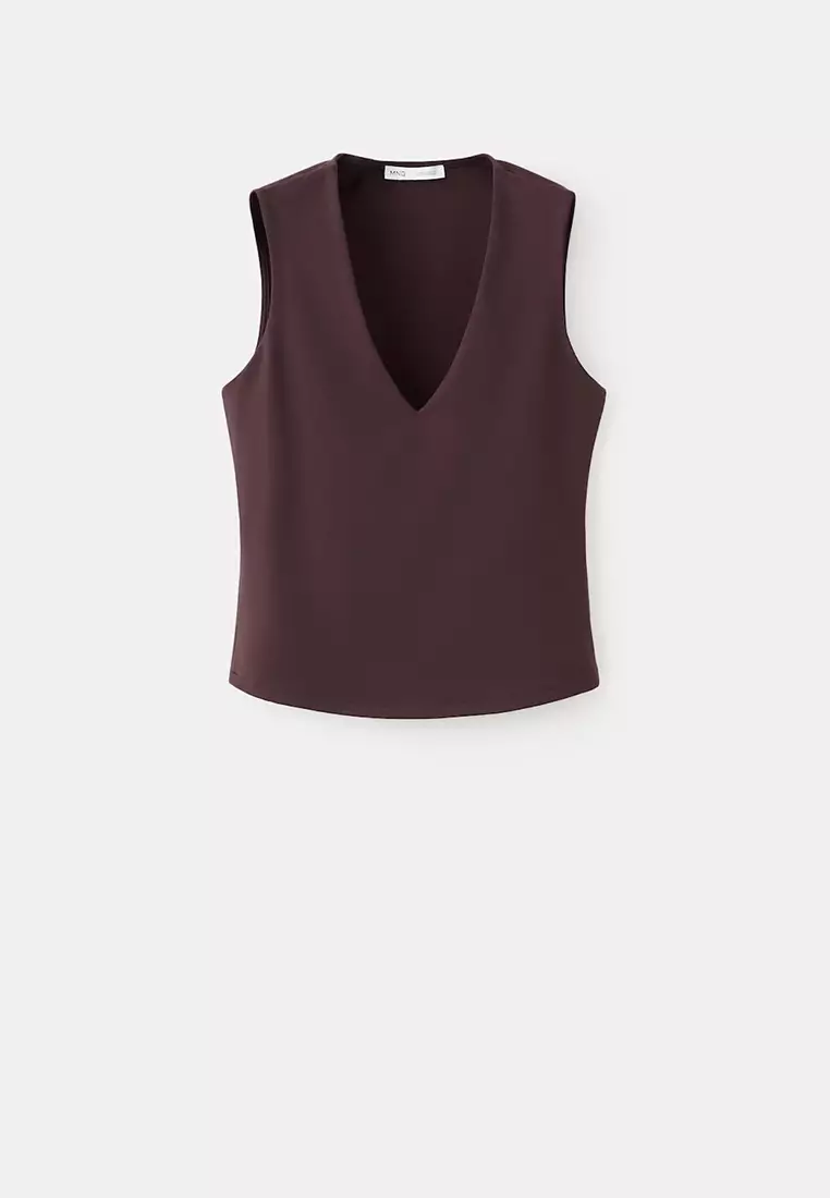Fitted V-Neck Top