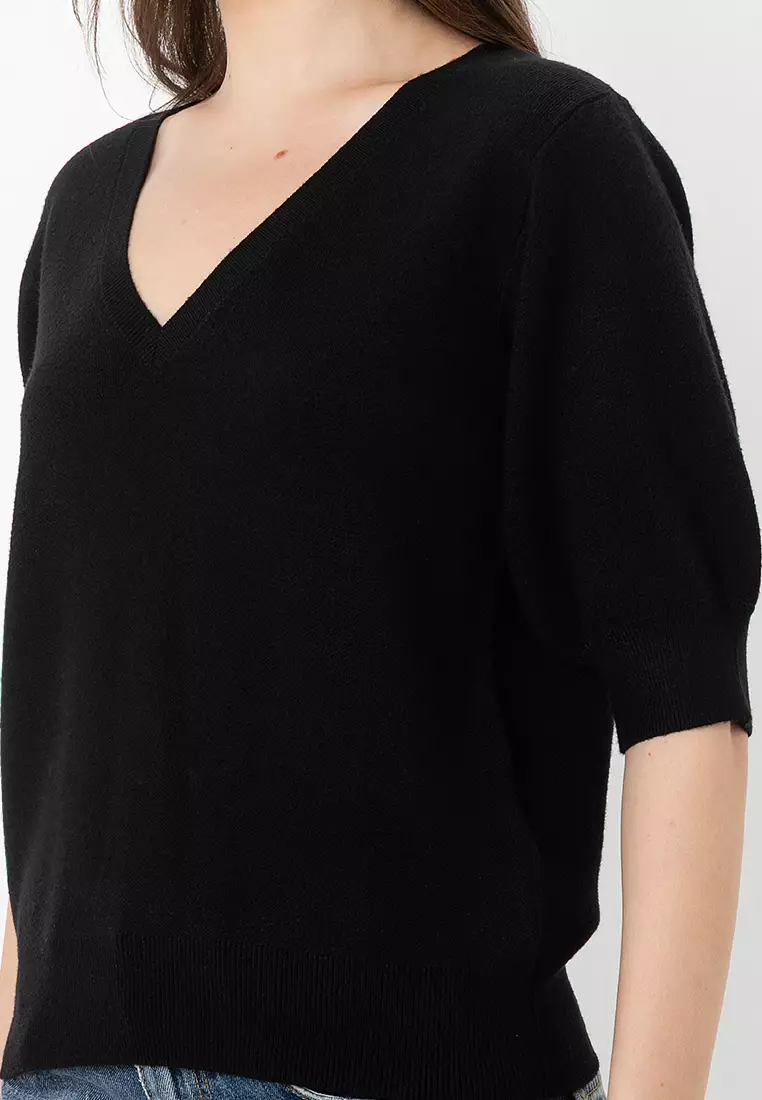 Gold V-Neck Pullover