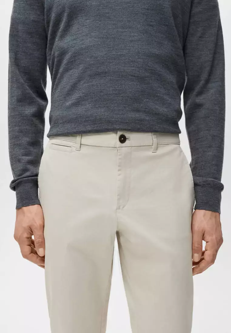 Prato Cropped Tapered Chino Trousers