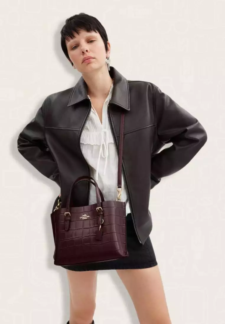 Coach Mollie Tote Bag 25 Merlot