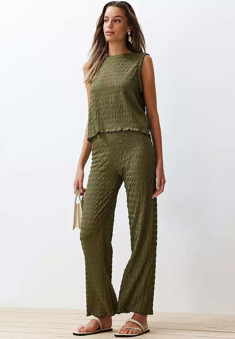 Buy Trendyol Textured Sleeveless Top Pants Set 2025 Online