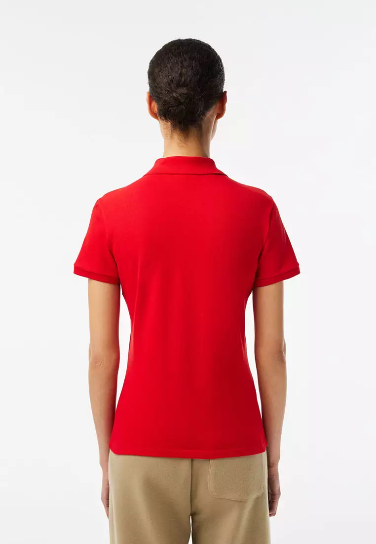 L.12.D Slim Fit Stretch Mini Piqué Polo Shirt