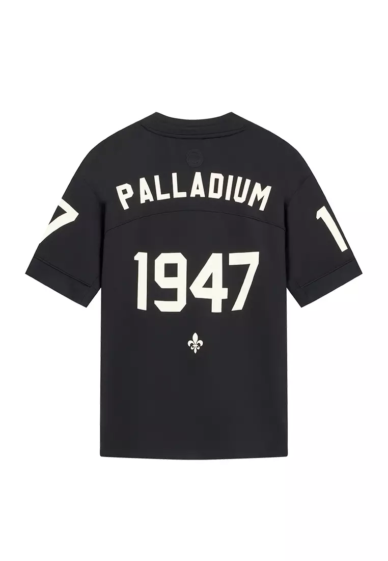 男裝 LOGO 復古風格寬鬆落肩T裇