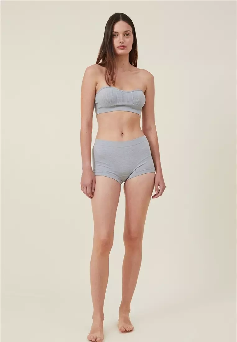 Buy Cotton On Body Seamless Sweetheart Padded Bandeau in Grey 2024 Online