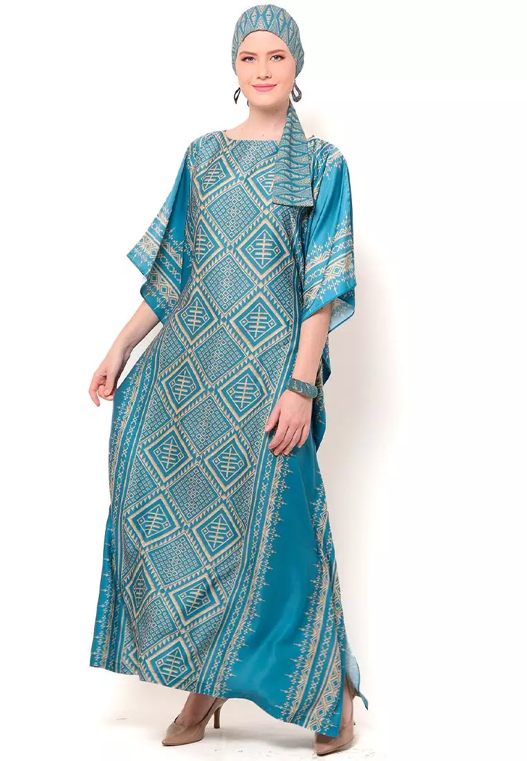 Kanzi Exclusive Short Sleeve Songket Kaftan