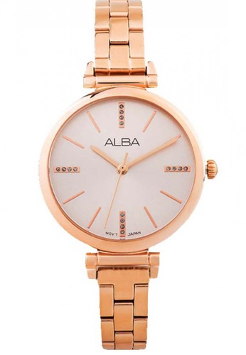 Jual Alba Jam Tangan Wanita Alba Original Garansi Resmi Ag2012 Ag2012x1 Strap Stainless Steel Rose Gold Original Zalora Indonesia