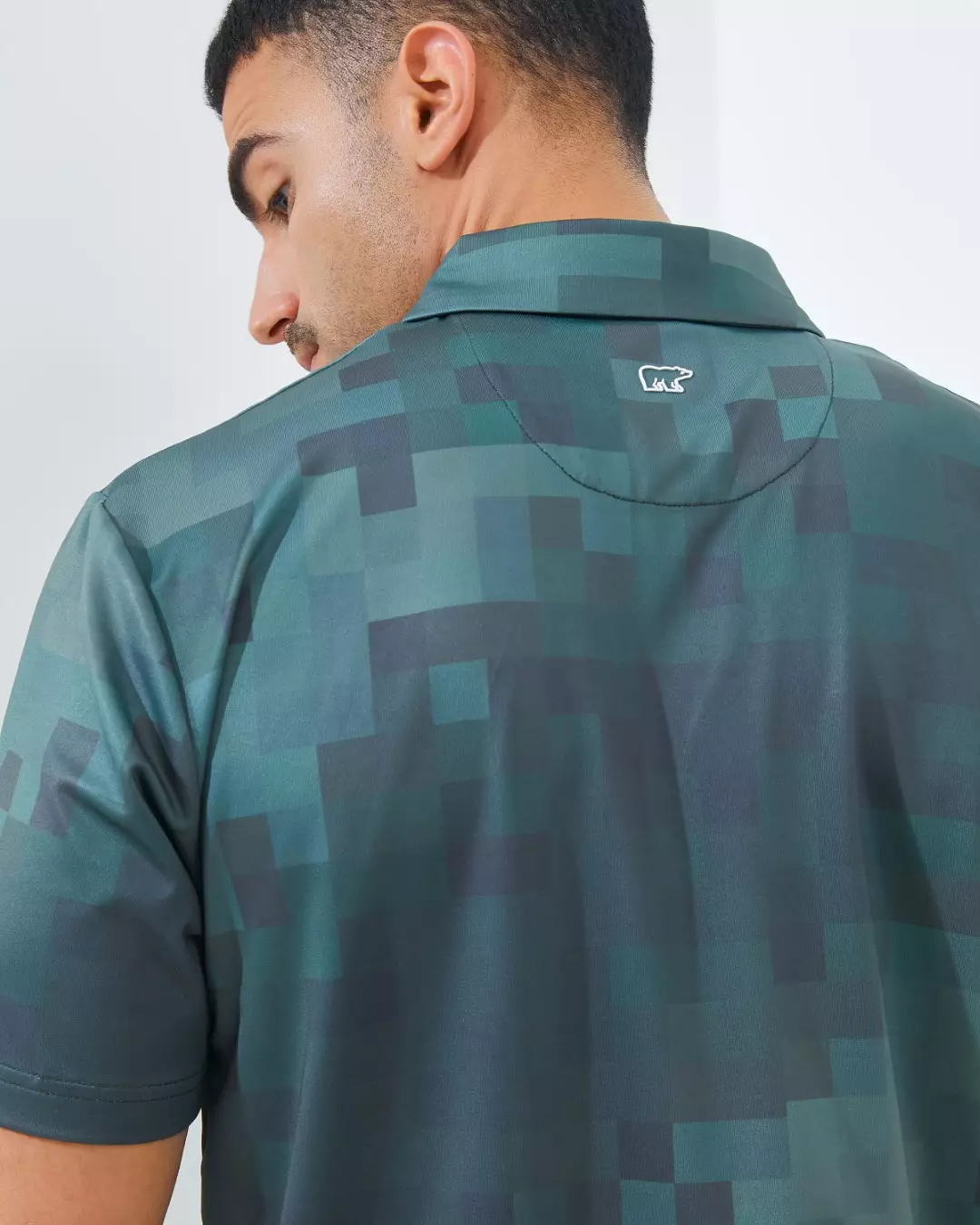 Jack Nicklaus Kowloon Premium Random Print Polo Olive Shadow Colour Olive Shadow