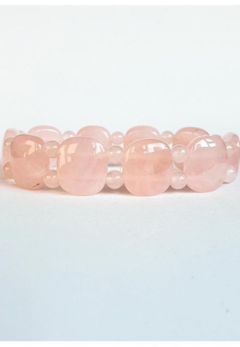 Jillian & Jacob Gemstones pink Rose Quartz Handrow Bracelet 19cm B6A74ACA614FE6GS_1