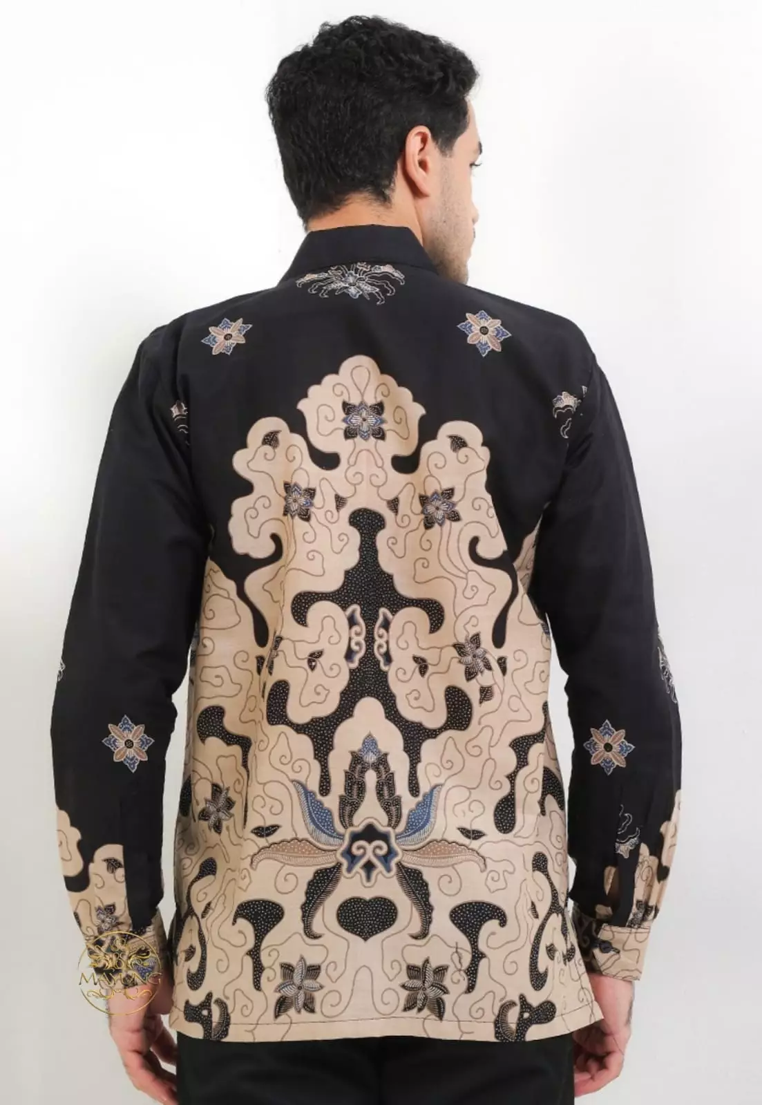 Cendana Hitam Kemeja Batik Pria Premium Lengan Panjang NLN