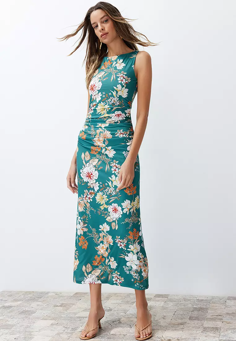 Buy Trendyol Floral Pattern Midi Dress Online ZALORA Malaysia