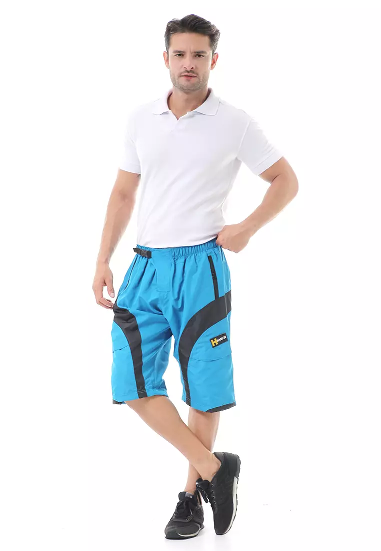 Grissham Celana Cargo Pendek Pria Motif List Short Pants Kasual Material Parasut ORIGINAL - Turkish