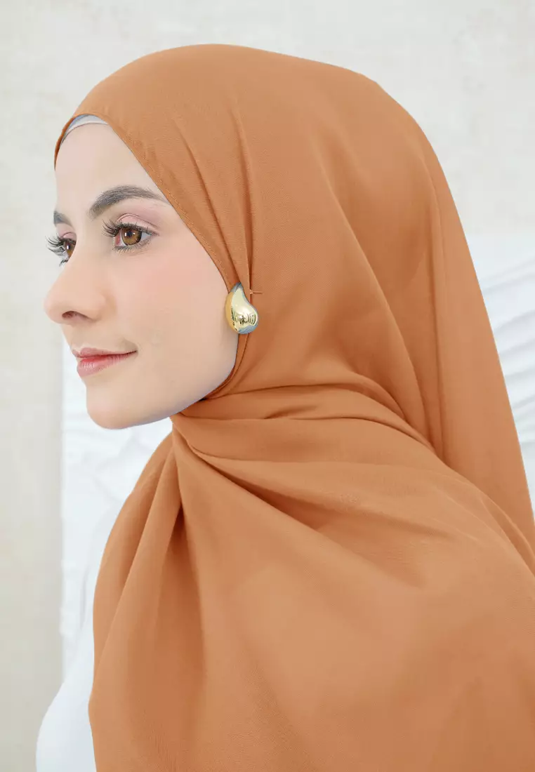 Pashmina Voal | Hijab Shawl | Pashmina 165cm x 70cm - Burnt Orange