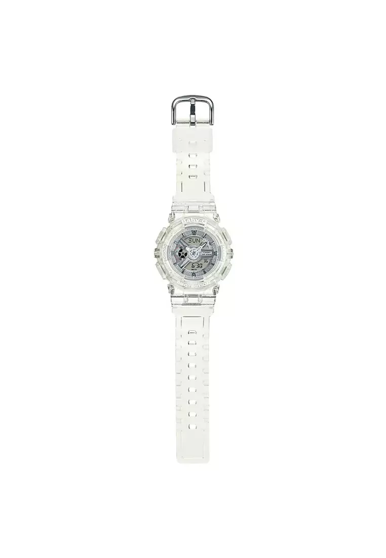 Women Analog-Digital Sport Watch BA-110XCR-7A Clear Resin Strap