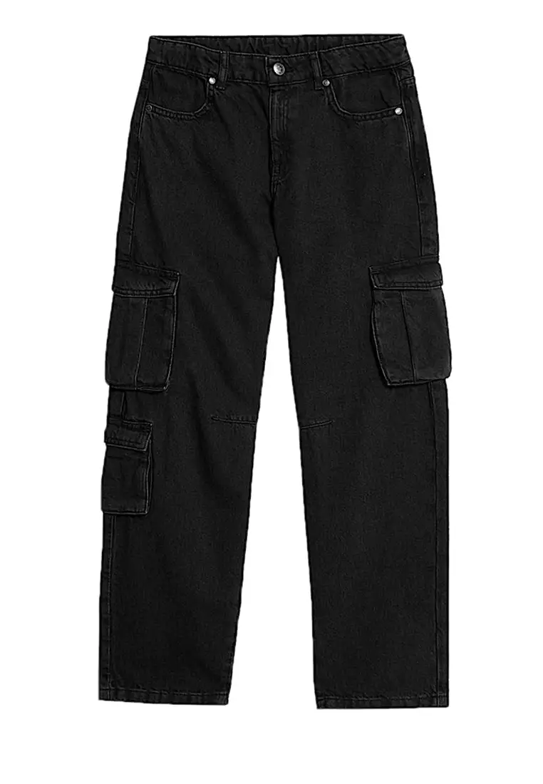 Pure Cotton Cargo Jeans