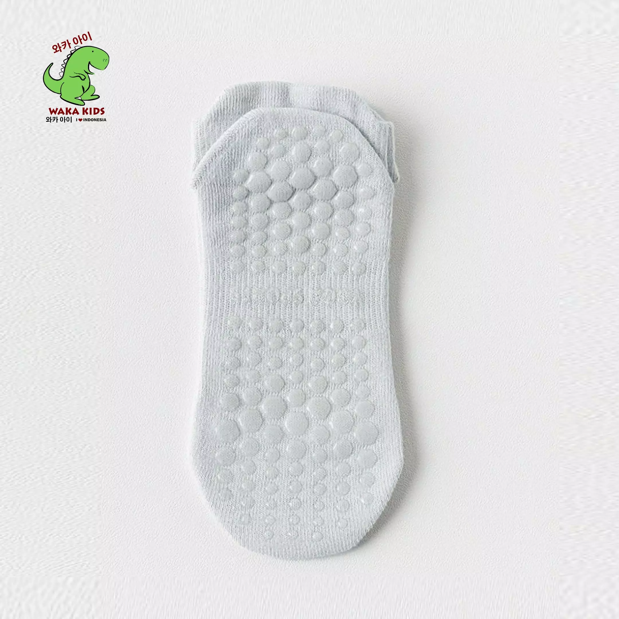 Wakakids Kaos Kaki Pendek Olahraga Wanita Anti Slip Sport Socks Yoga Pilates Senam Gym Venrz Abu Muda