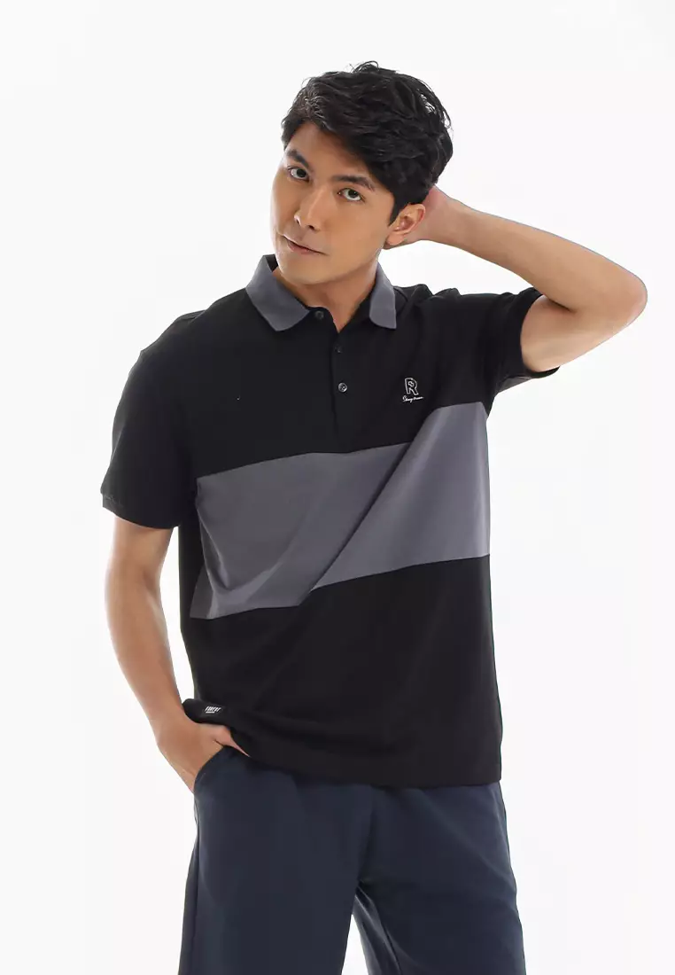 Forest Premium Cotton 210gsm Cut & Sew Polo T Shirt Men  - 24017-01Black