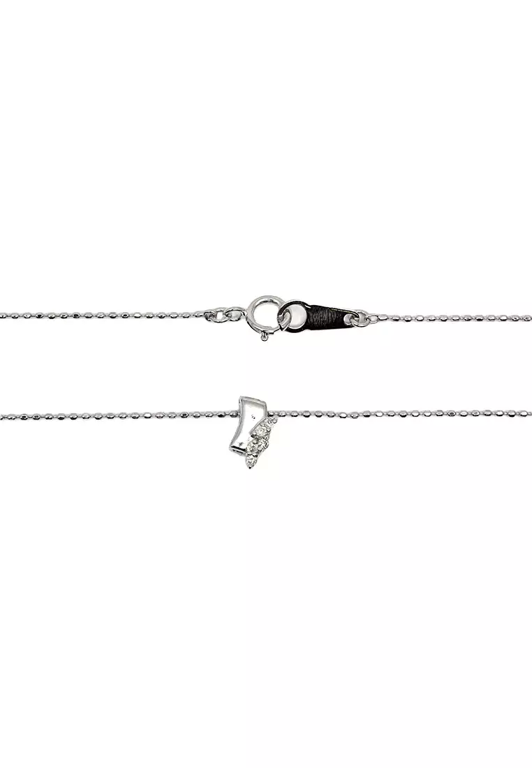 18K White Gold Necklace with Diamonds