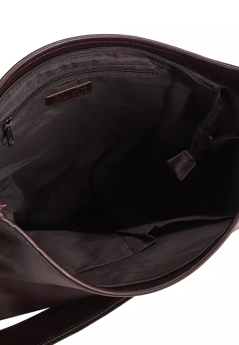 Distressed Leather Hobo Small Crossbody Bag