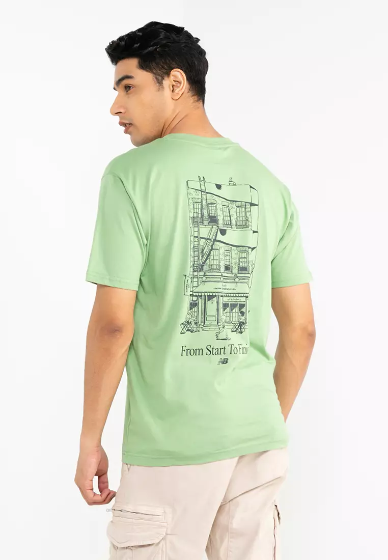 Men's Essentials Cafe Grandpa Cotton Jersey T-Shirt Apparel - New