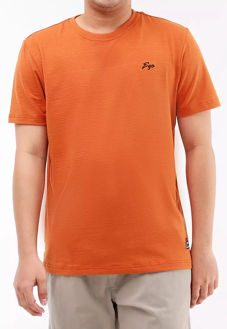 Round Neck Streaky Short Sleeves