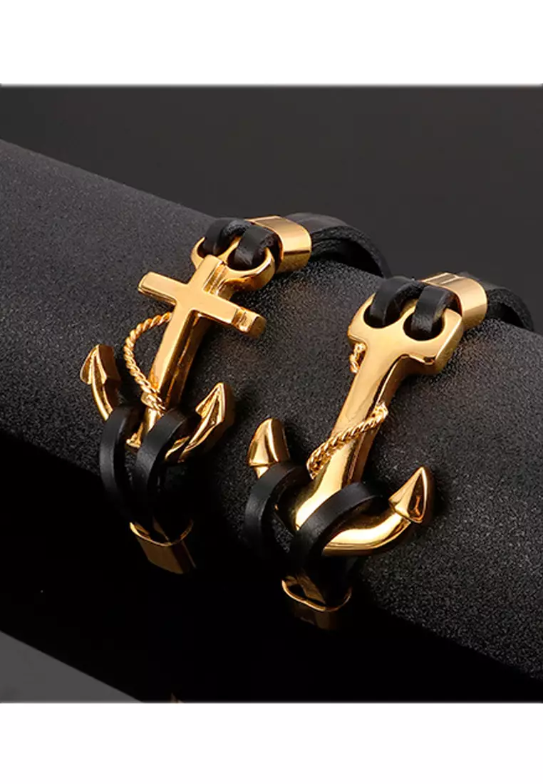 Gold 2025 anchor bracelet