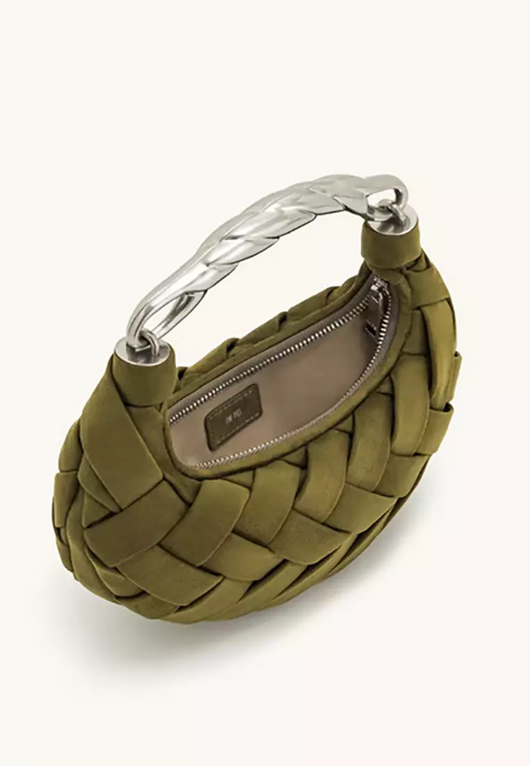 Orla Weave Handbag - Dark Olive