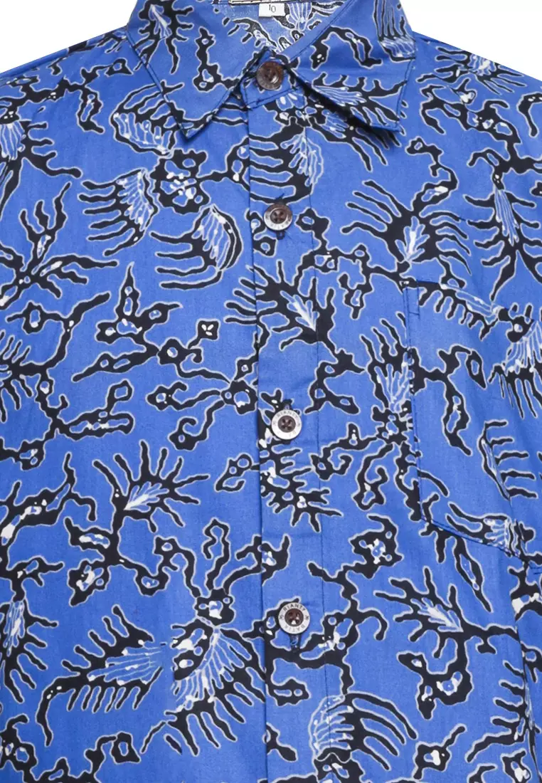 Hem Anak Batik Laki Laki Lengan Pendek Emilio Blue