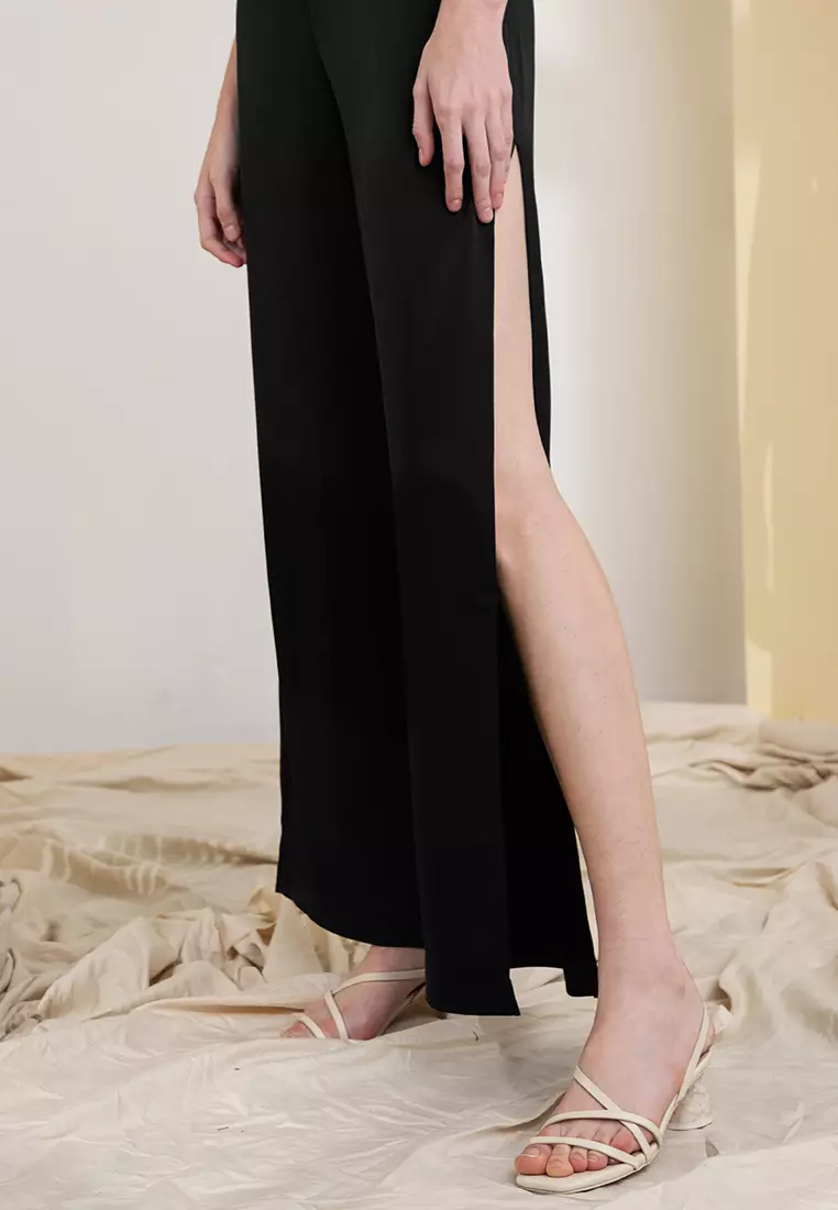 Buy Zalora Studios Side Slits Wide Leg Pants 2024 Online ZALORA