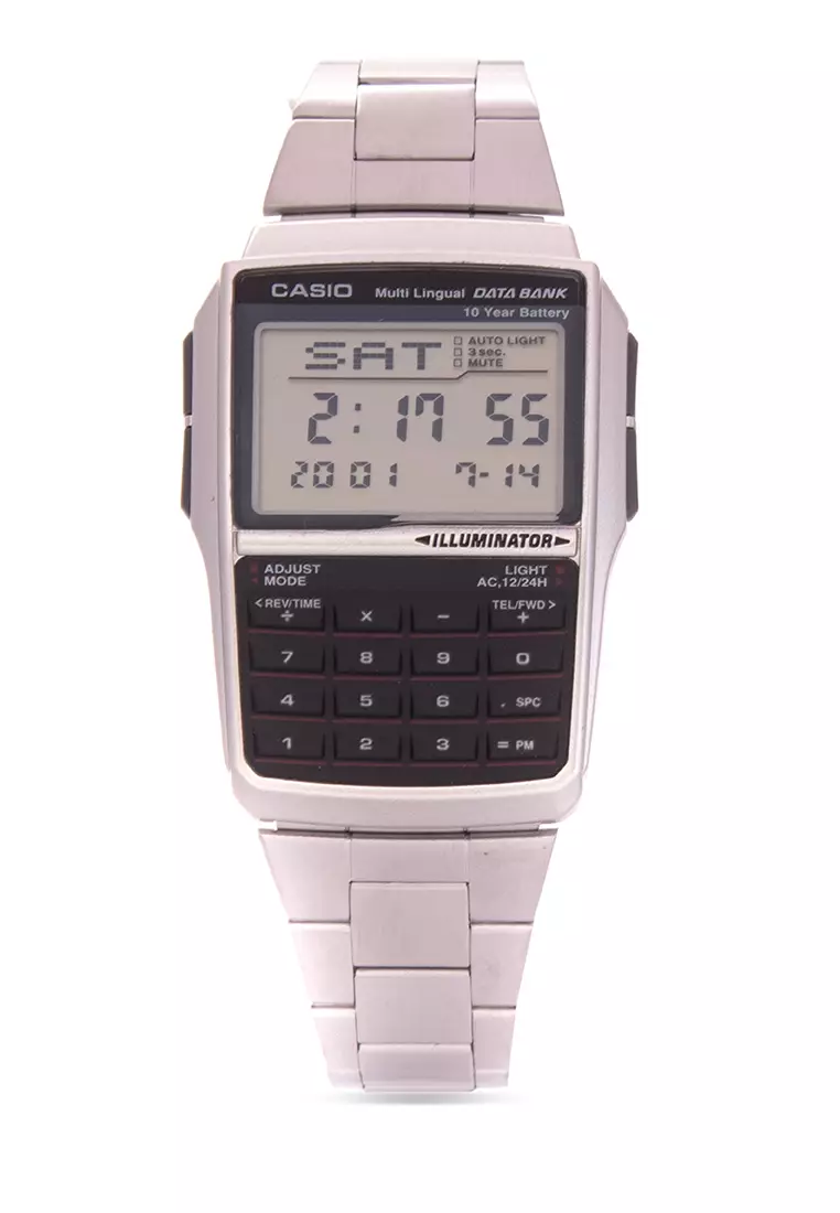 Calculator watch with online backlight