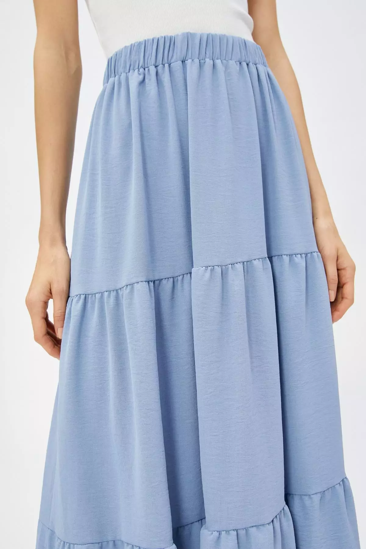 Buy KOTON Tiered Midi Skirt with Elastic Waist 2025 Online