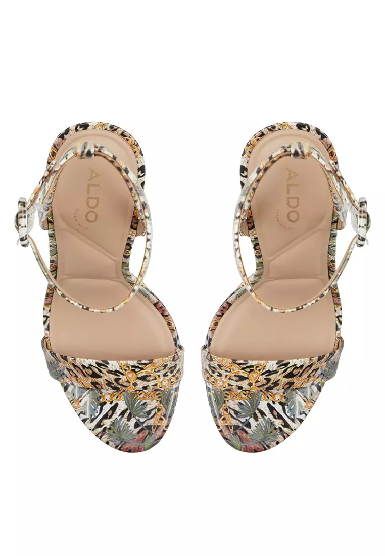 Aldo leopard print sandals clearance