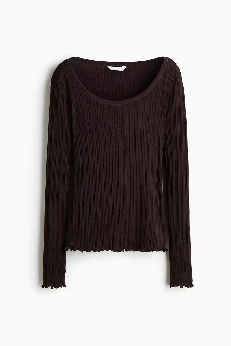 Pointelle jersey top