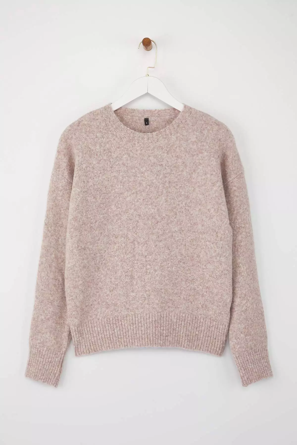 Wardrobe Essentials Mink Wool Blend Fuzzy Premium Yarn Loose Knit Sweater | Twoaw26Kz00125