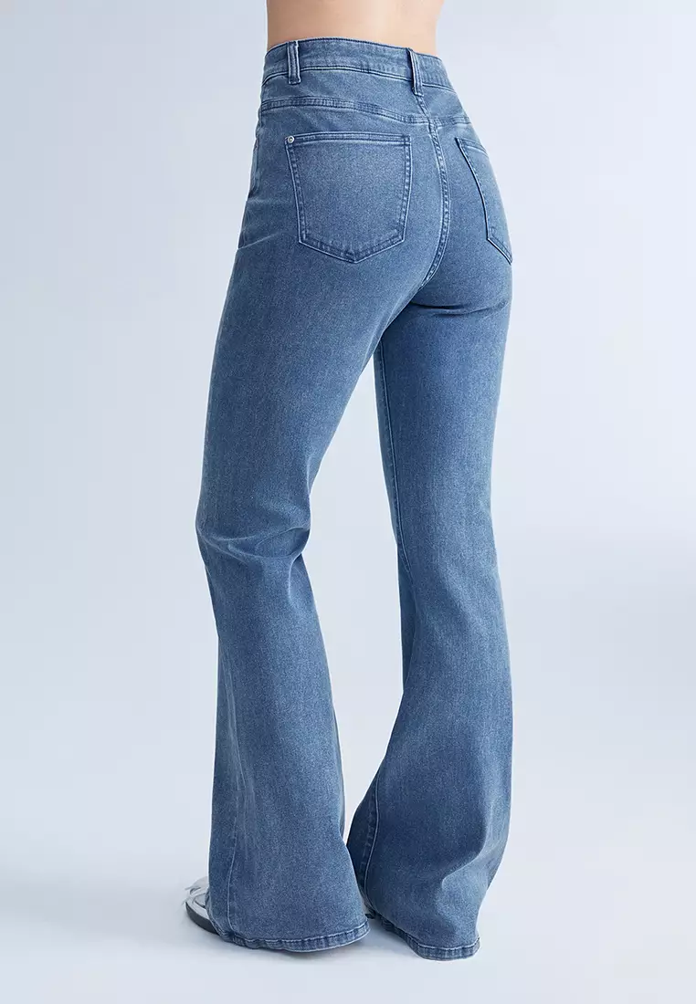HAILEY C HIGH-RISE FLARED JEANS FOR WOMAN GIRL PN11067