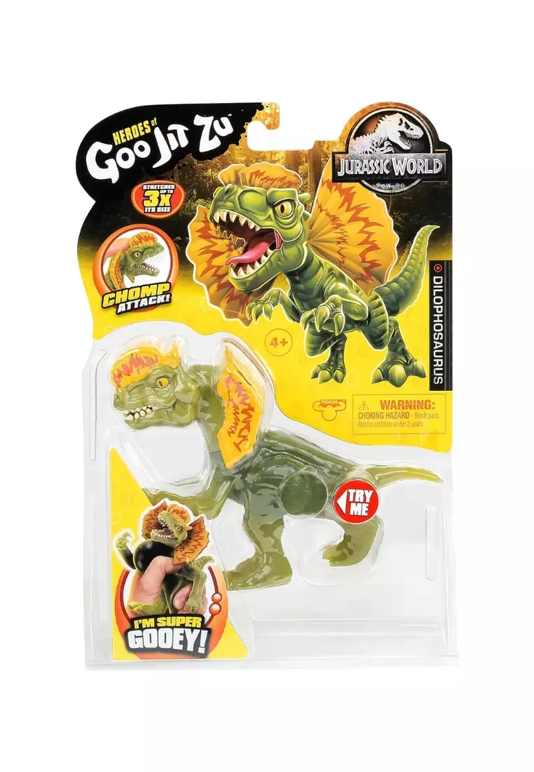 Heroes of Goo Jit Zu Jurassic World Hero Pack, Dilophosaurus, More Than 4" Long