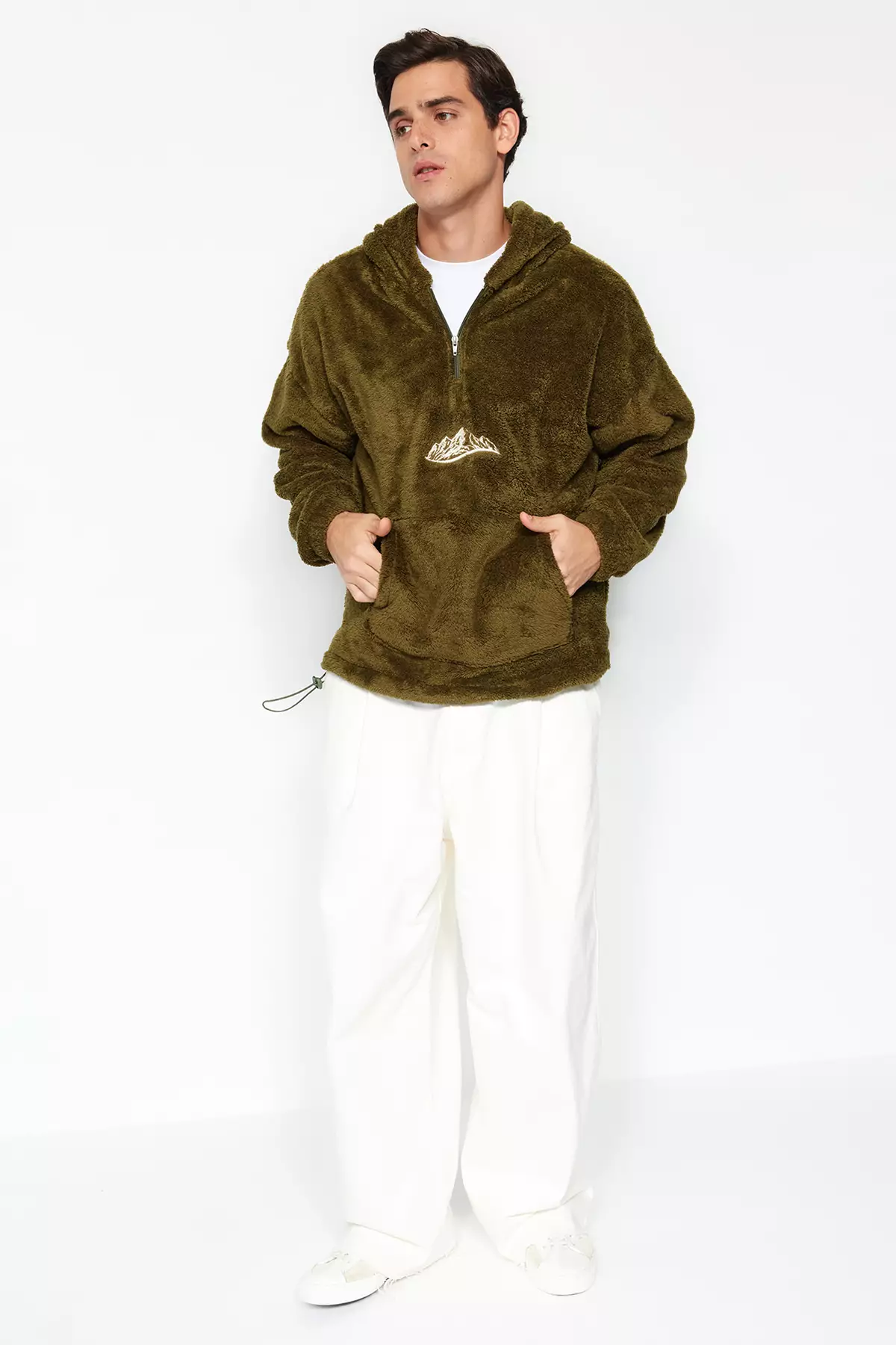 Mens khaki hoodies on sale