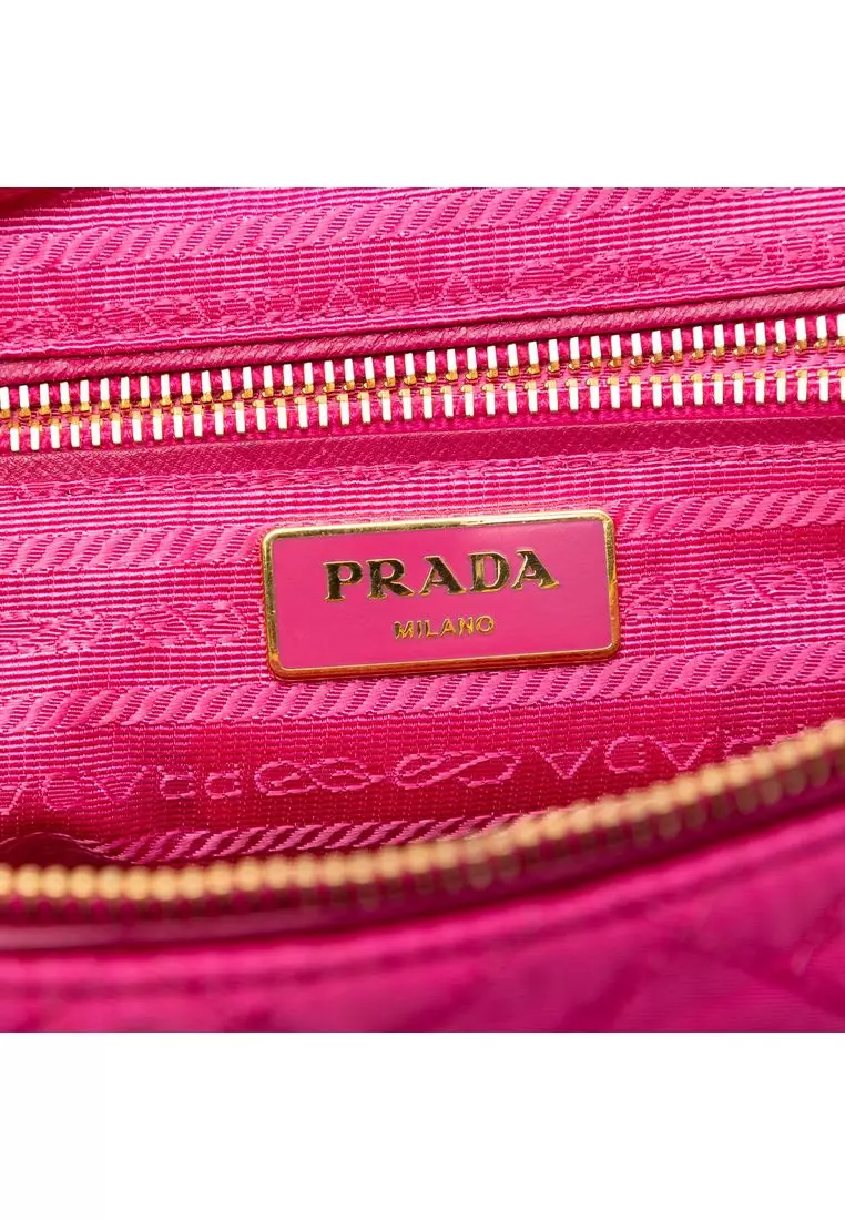 Pre-Loved Prada Impuntu Tessuto Chain Crossbody