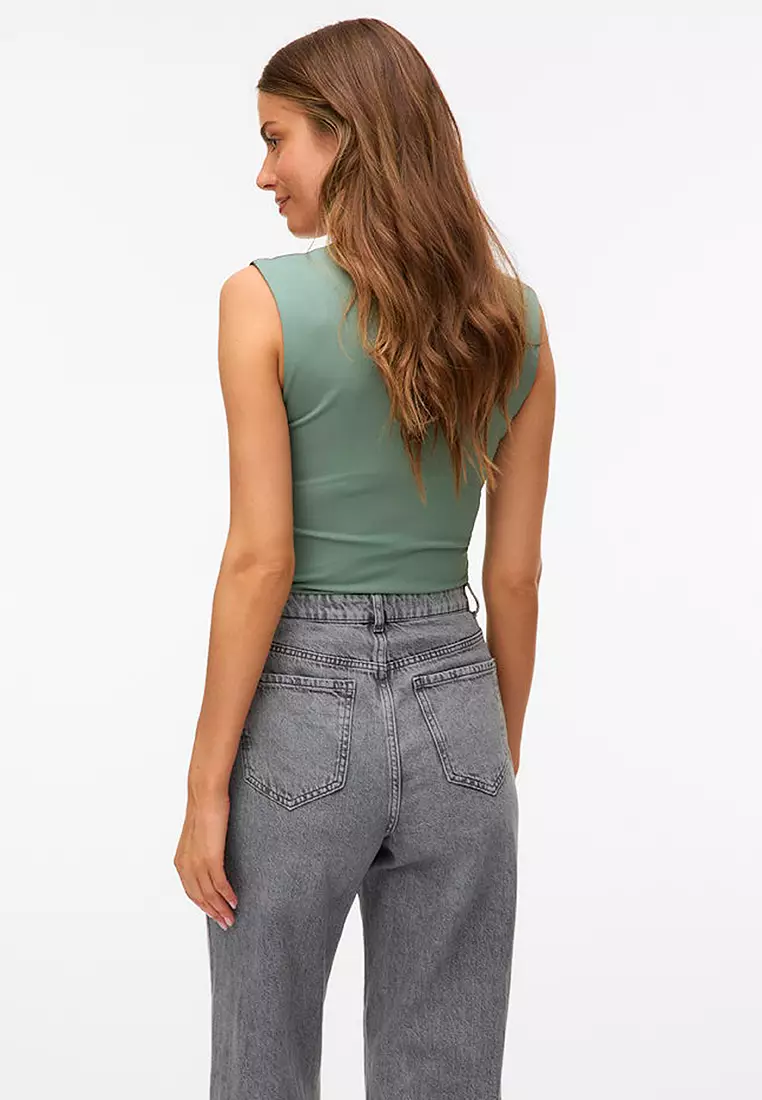 Sleeveless Square Neck Top