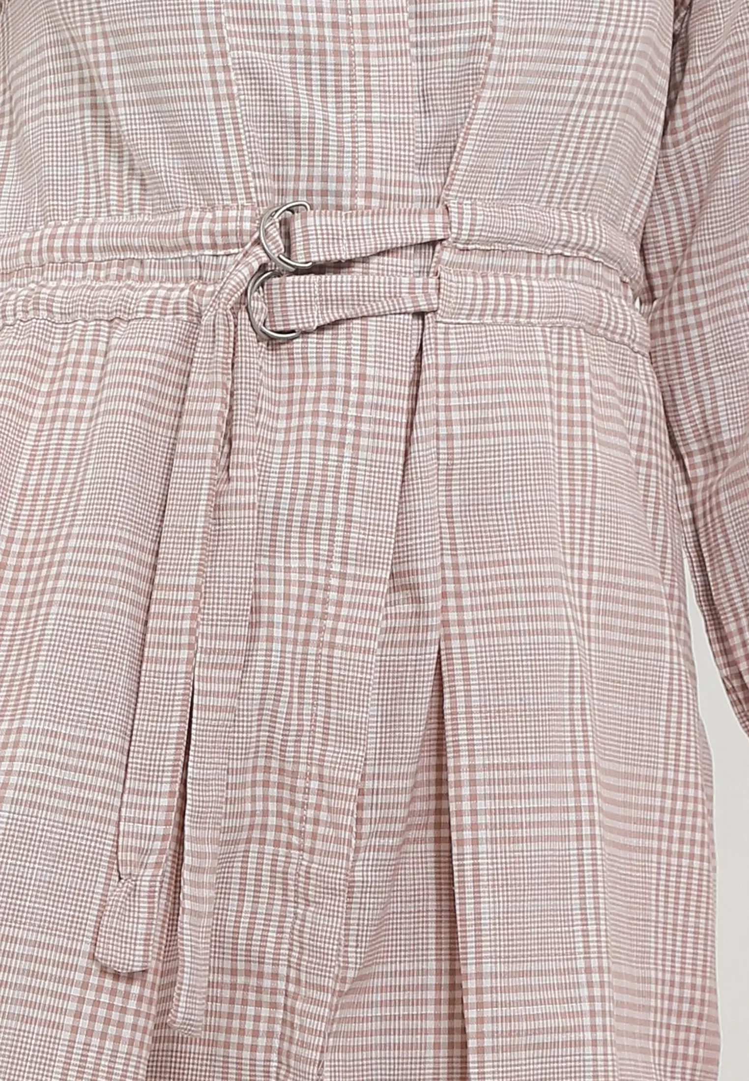 MFMW Parampara Tunik Coklat Motif Kotak