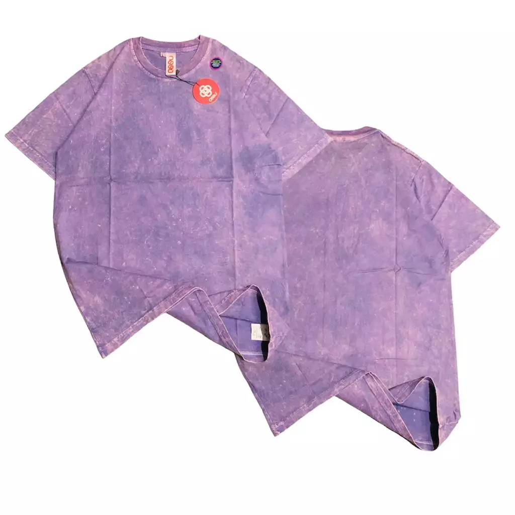 Ossu T-Shirt Basic Colour | Kaos Polos Warna Lilac Purple Wash | Cotton Combed