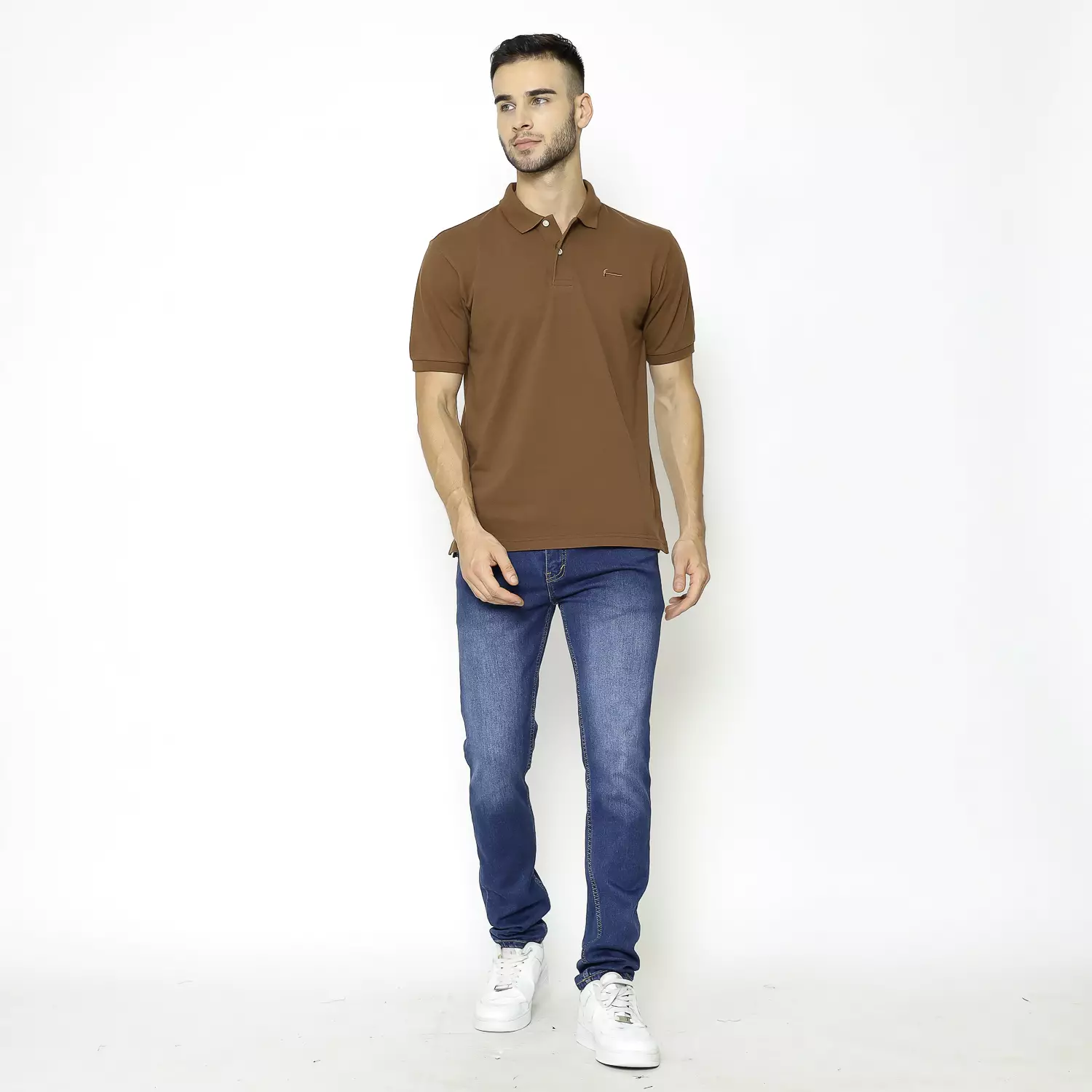 Hammer Men Basic Polo Z1PO001C1 I Kaos Polo Basic Lengan Pendek Cokelat