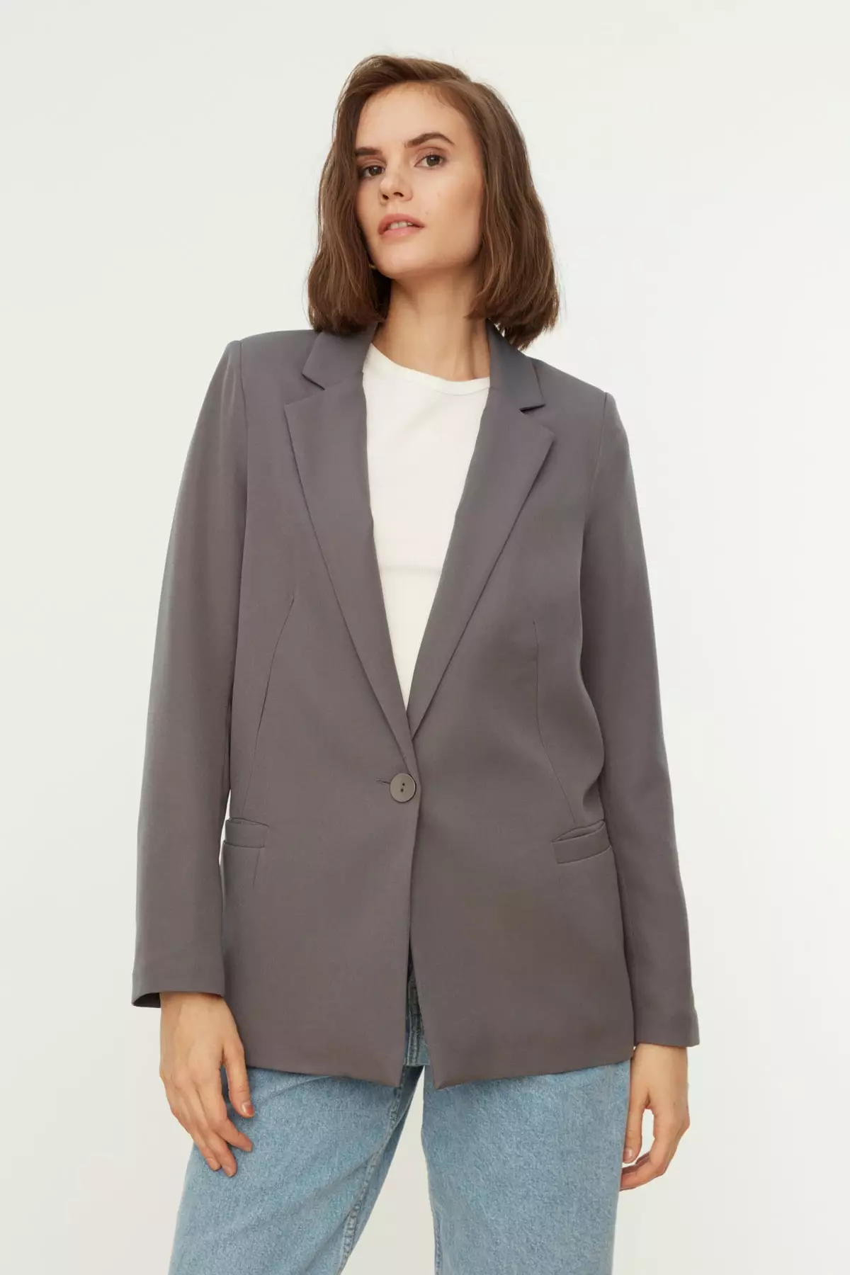 Lined Detailed Blazer Jacket