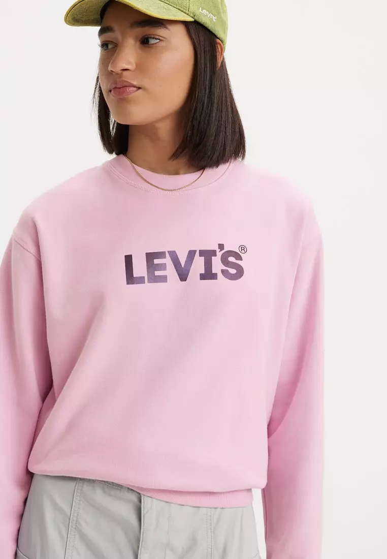 Pink levi clearance sweatshirt