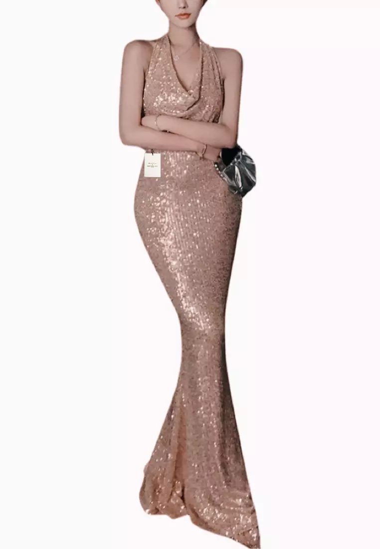 Zalora gold dress cheap