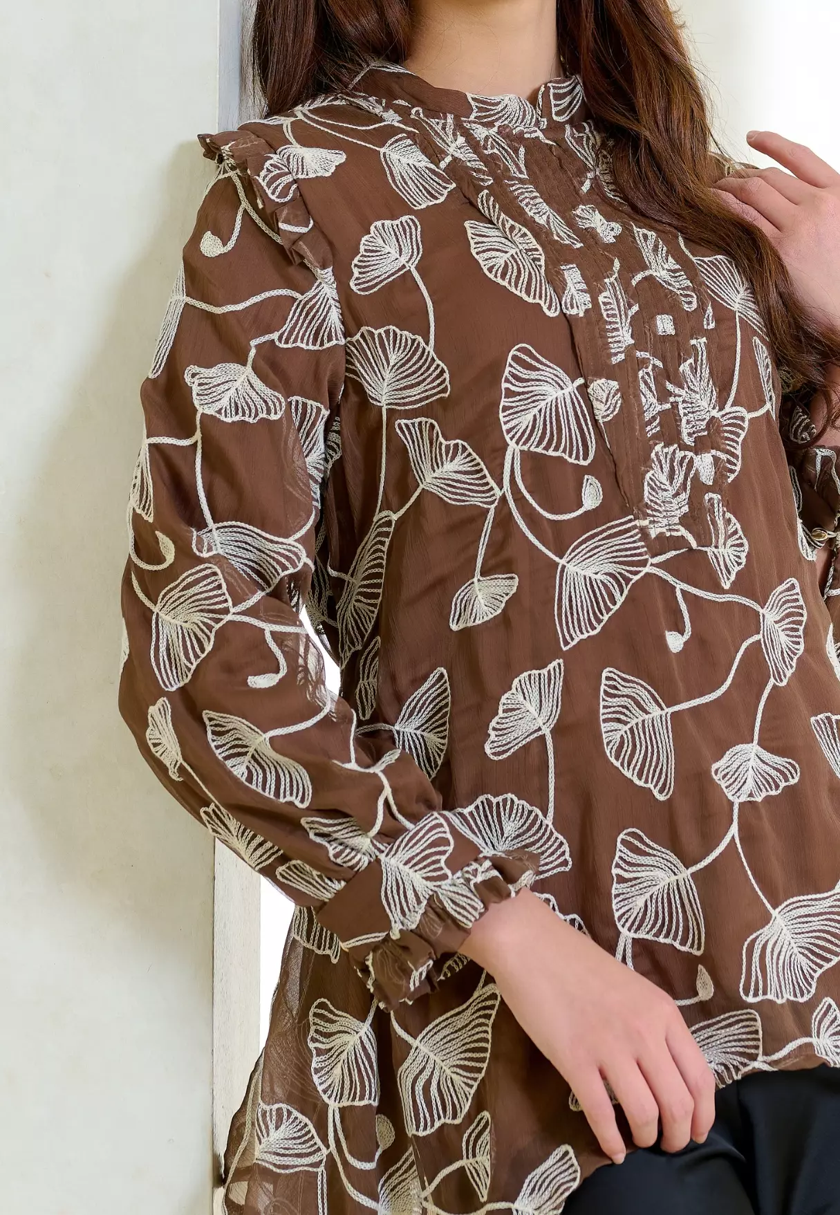 Zahra Blouse - Coffee