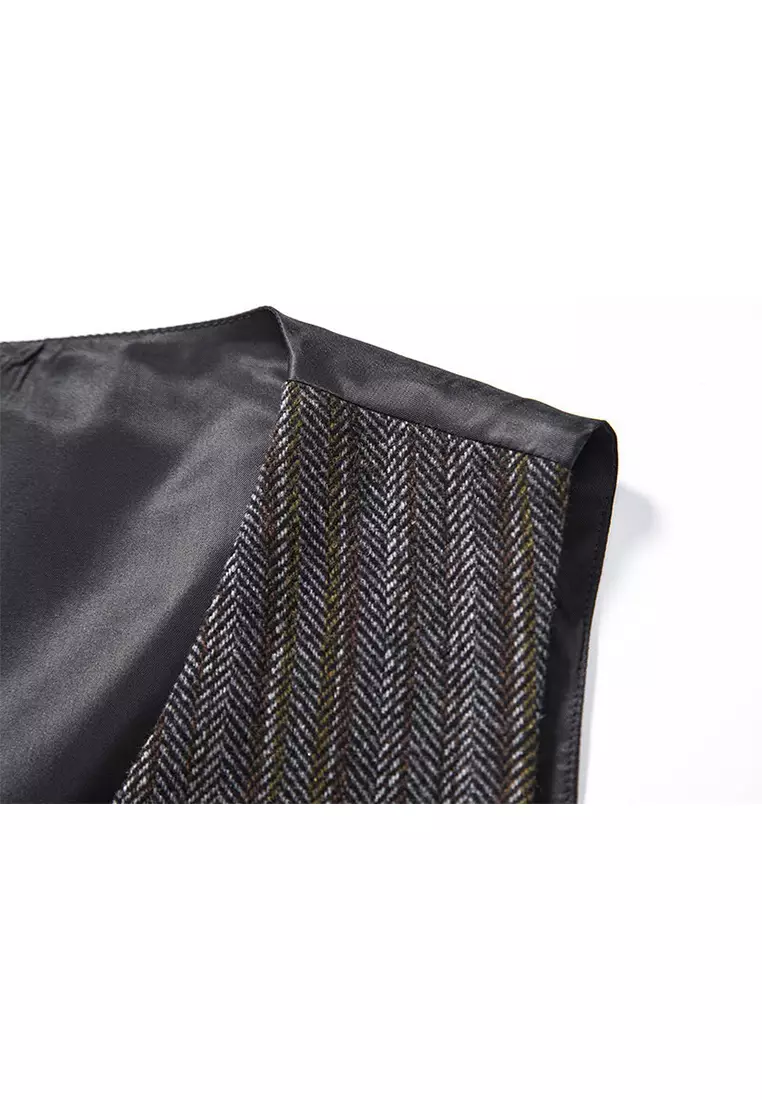 V-Neck Striped Suit Vest ZQ-M93